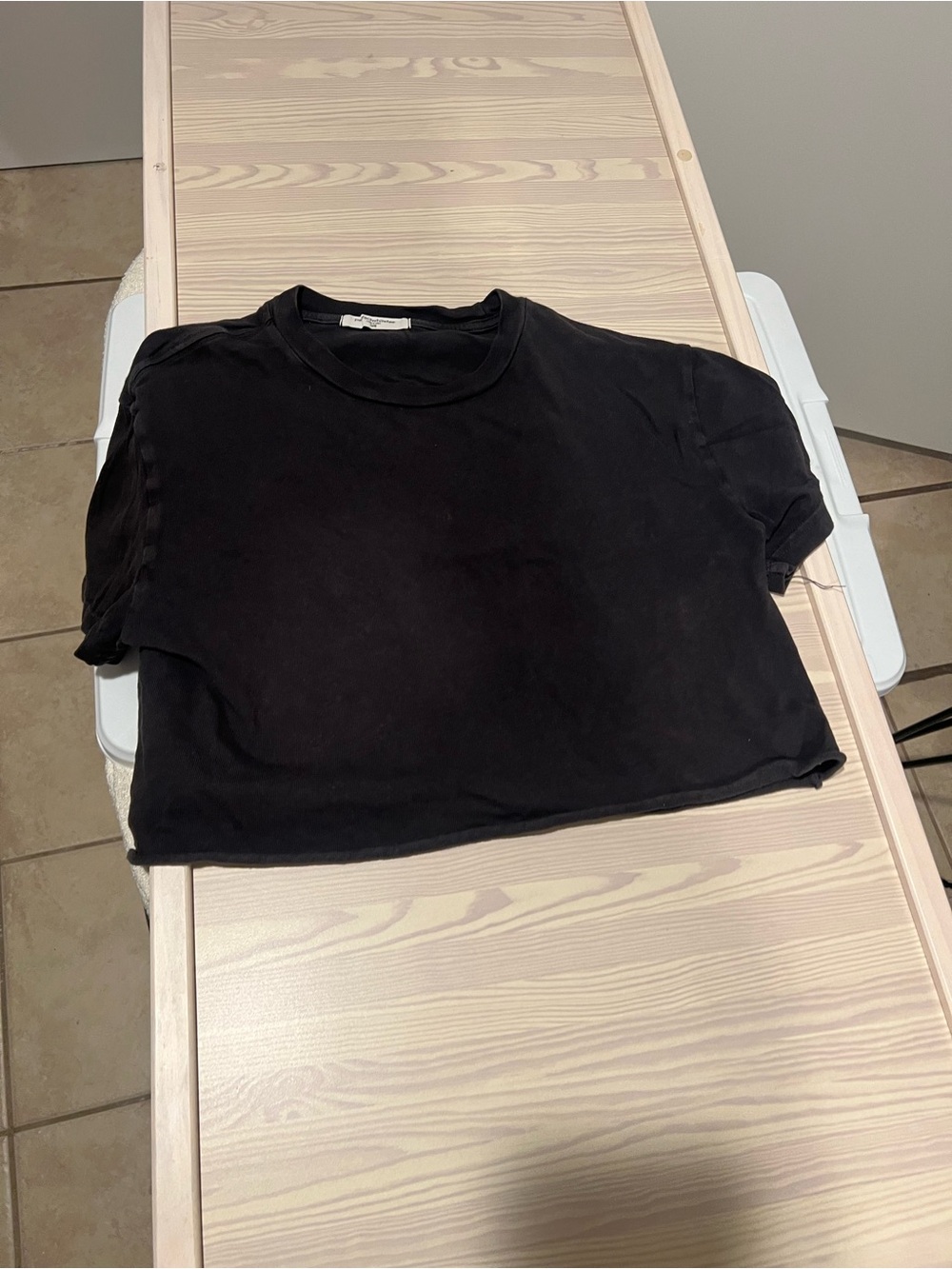 perfectwhitetee Black Cropped Tee